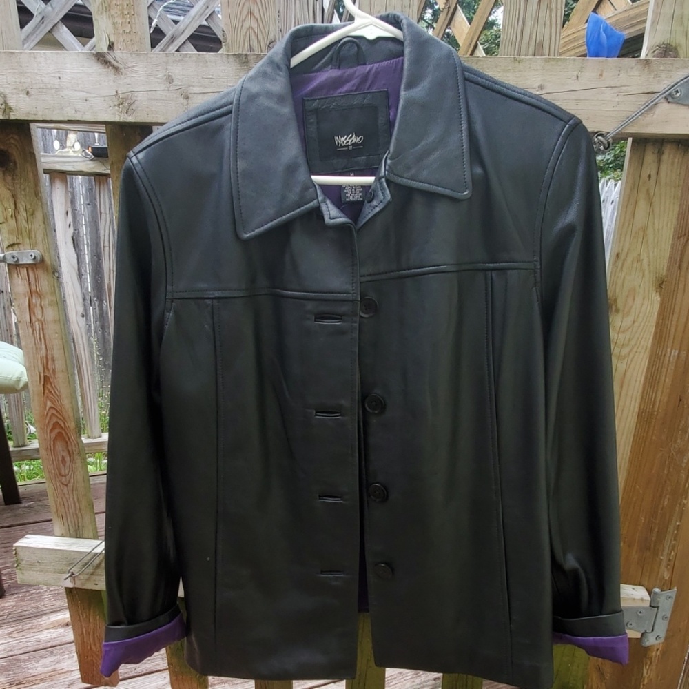 Leather coat
